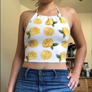 Lemon crop top